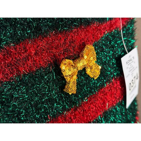 NWT Jollidays Women's Christmas Sweater Cardigan Long Red Green Size XS - Picture 6 of 11